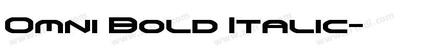 Omni Bold Italic字体转换